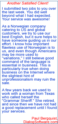 satisfied proofreading customer