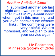 satisfied proofreading client