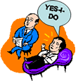 man on a therapist&squot;s couch: "Yes-I-Do"