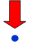 arrow pointing to a period