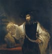 Rembrandt with bust of Aristotle